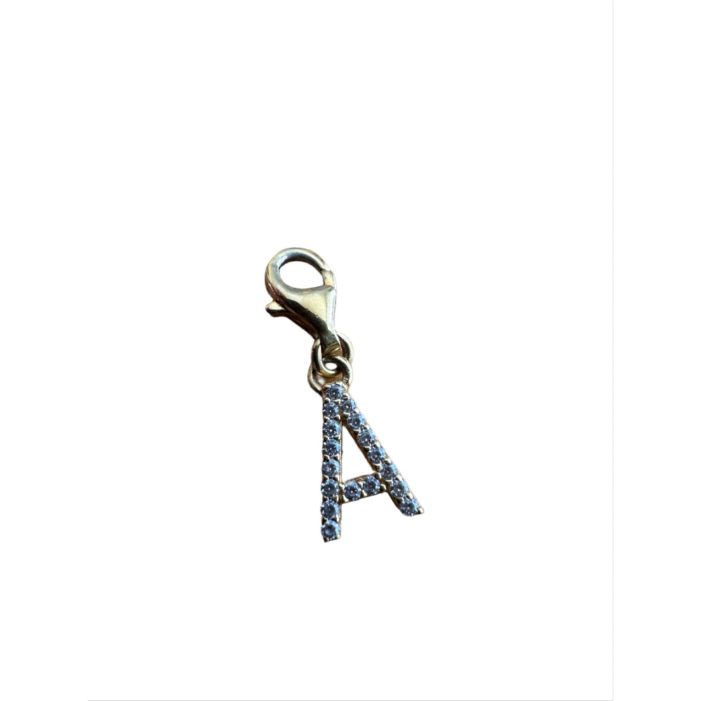 Thomas Sabo Charm Club Letter A Gold Plated 925 Silver CZ Initial Pendant Box